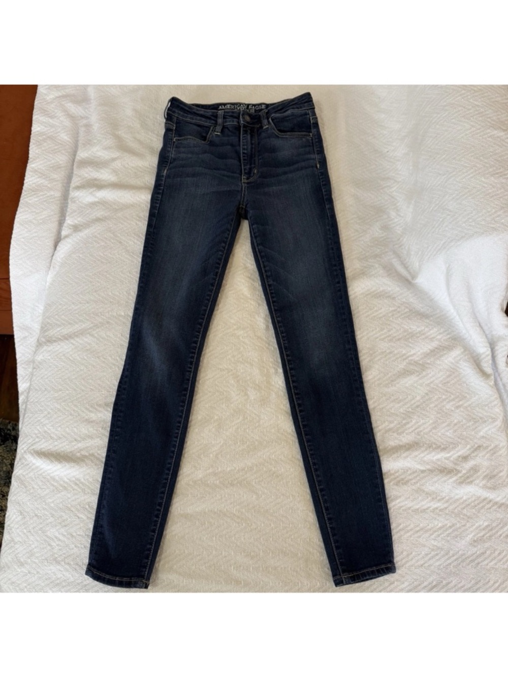 American Eagle Super Stretch Super HiRise Jegging AEO Denim 4R Womens Pants Blue